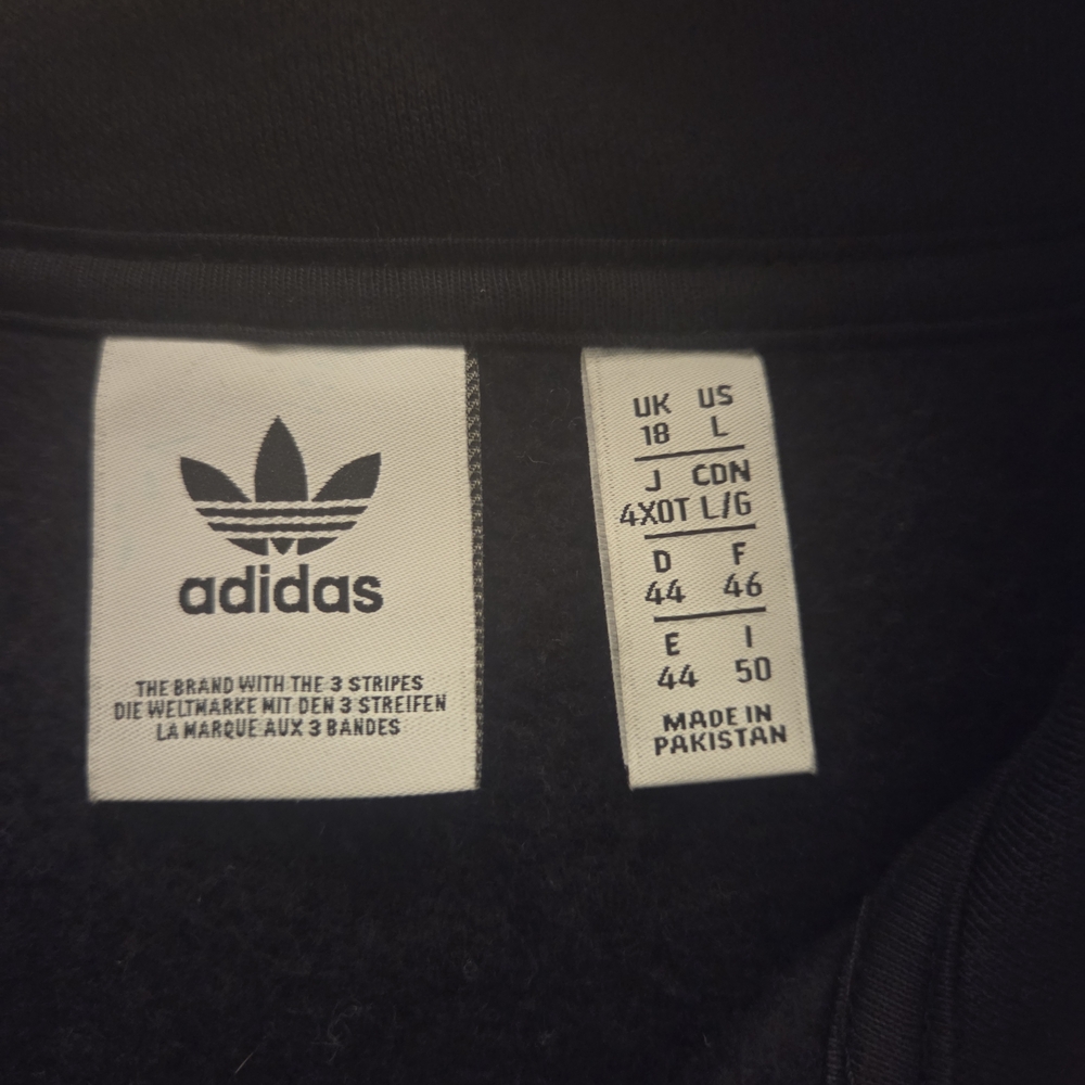 Adidas Black Fleece Sweater with Gold Accents - Picture 3 of 4